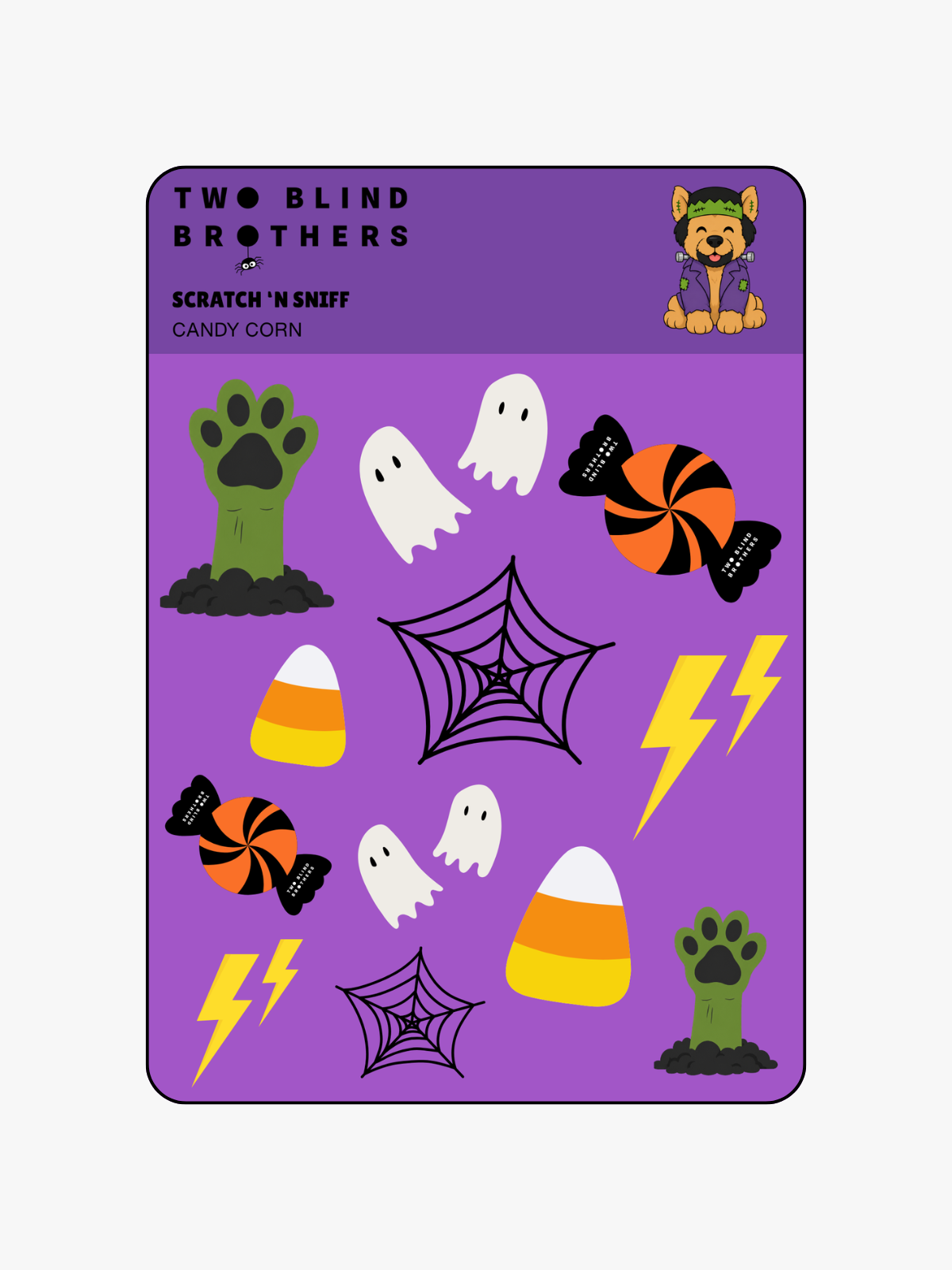 Two Blind Brothers - sticker Scratch & Sniff Candy Corn Stickers all