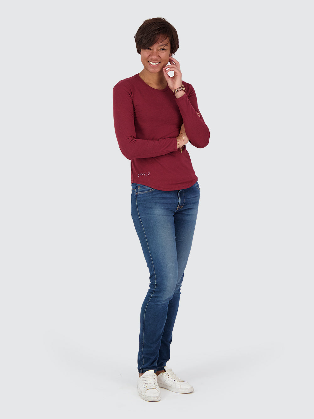 Two Blind Brothers - Womens Women's LS Crewneck Maroon
