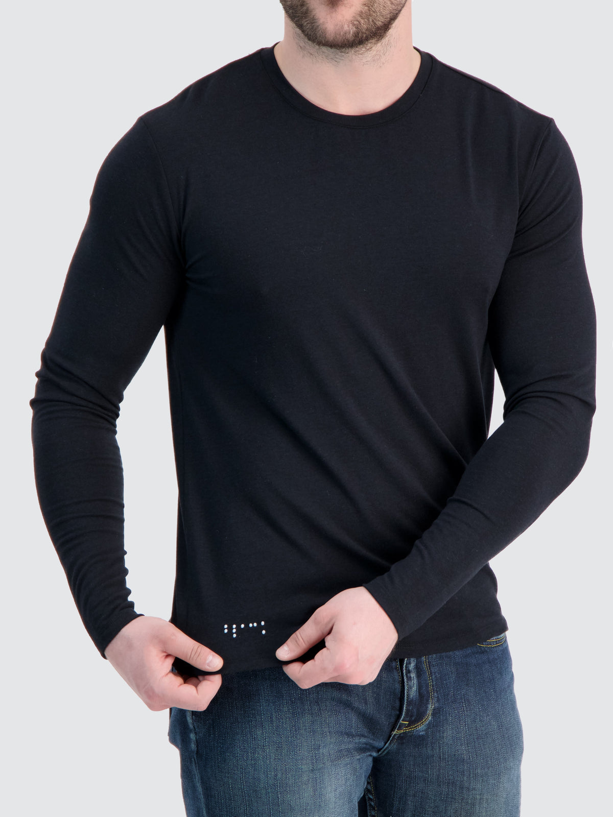 Two Blind Brothers - Mens Men's Long Sleeve Crewneck Washed-Navy