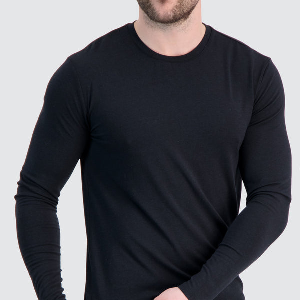 Two Blind Brothers - Mens Men's Long Sleeve Crewneck Black