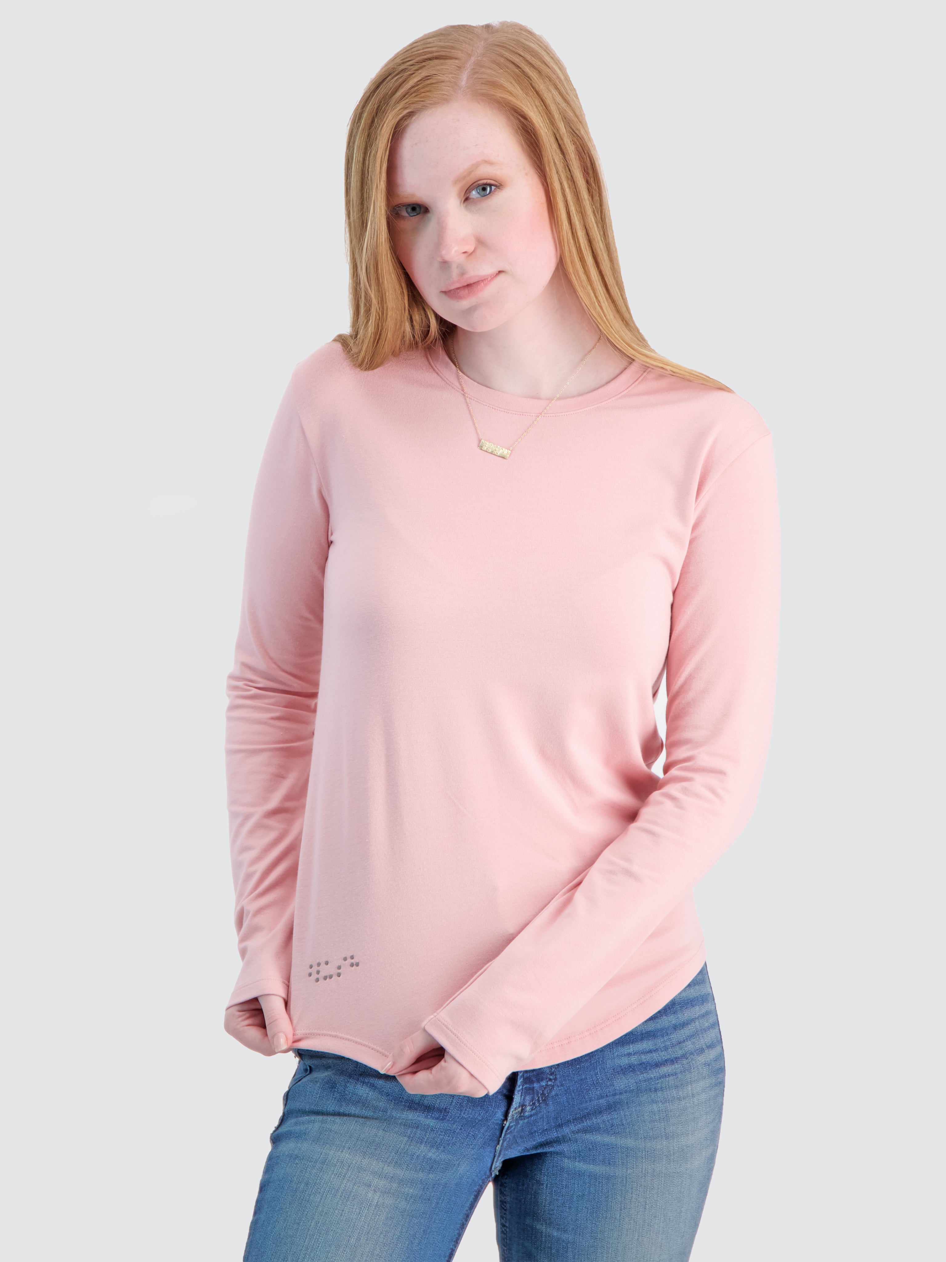 Two Blind Brothers - Womens Women's LS Crewneck Blush