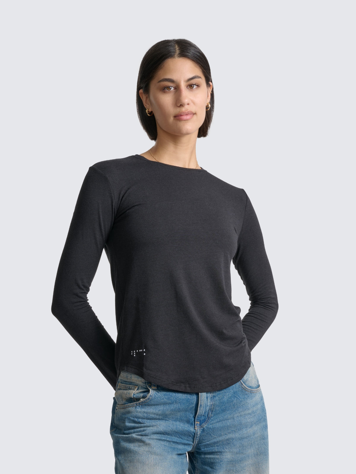 Two Blind Brothers - Womens Women's Long Sleeve Crewneck Washed-Navy