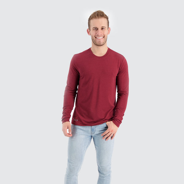 Two Blind Brothers - Mens Men's LS Crewneck Tee Maroon