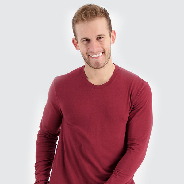 Two Blind Brothers - Mens Men's LS Crewneck Tee Maroon