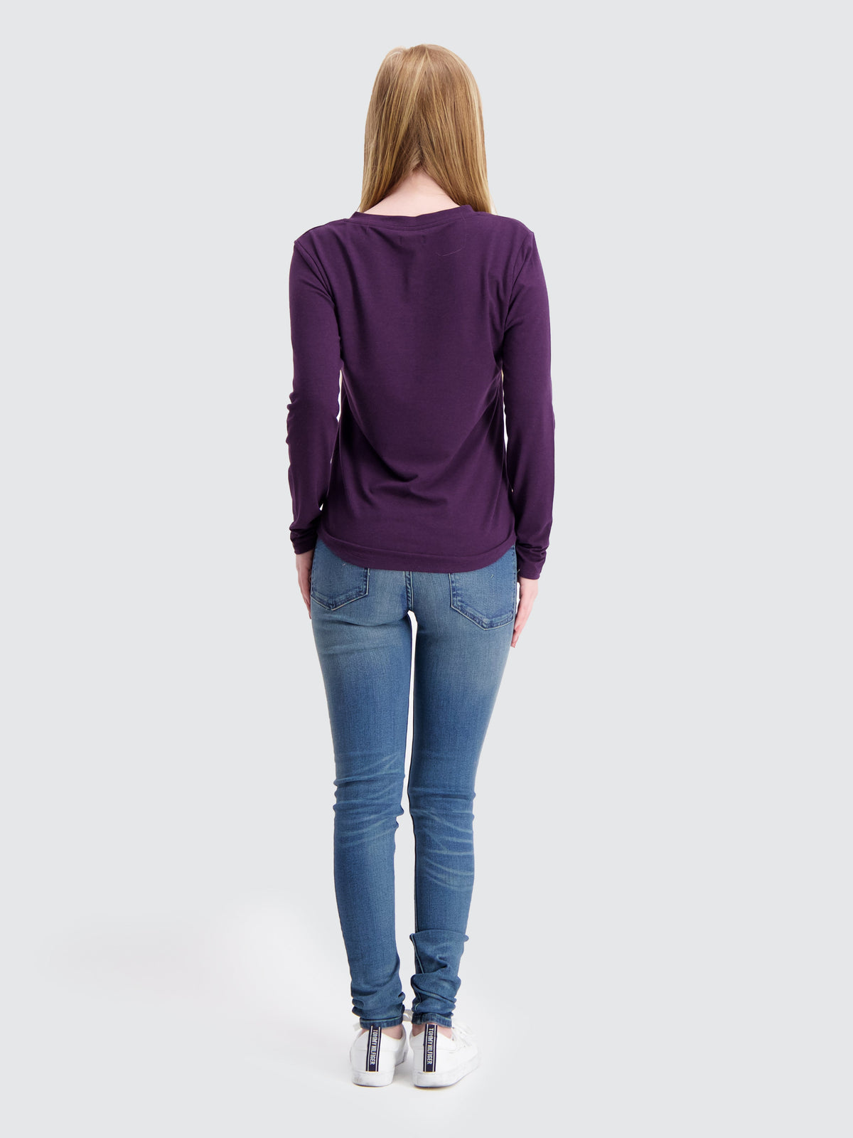 Two Blind Brothers - Womens Women's LS Relaxed Fit Henley Plum