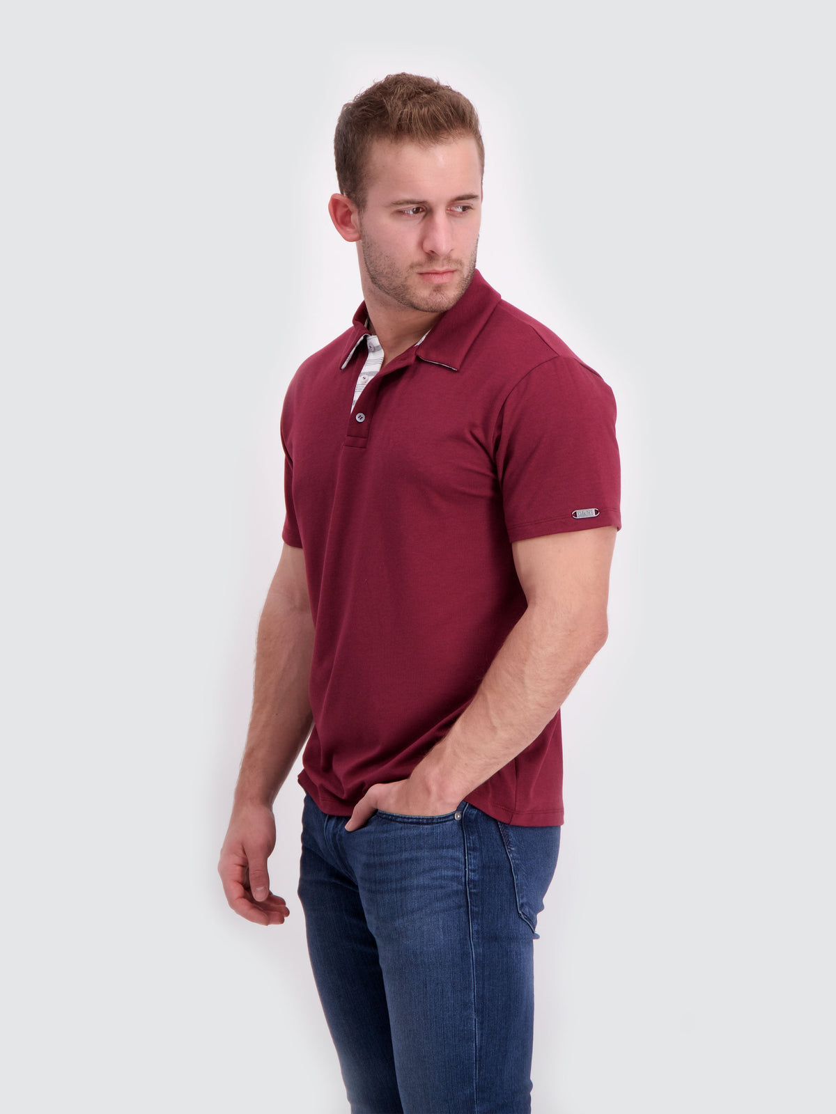 Two Blind Brothers - Mens Men's SS Polo Maroon