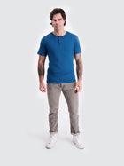 Men's SS Henley Solid