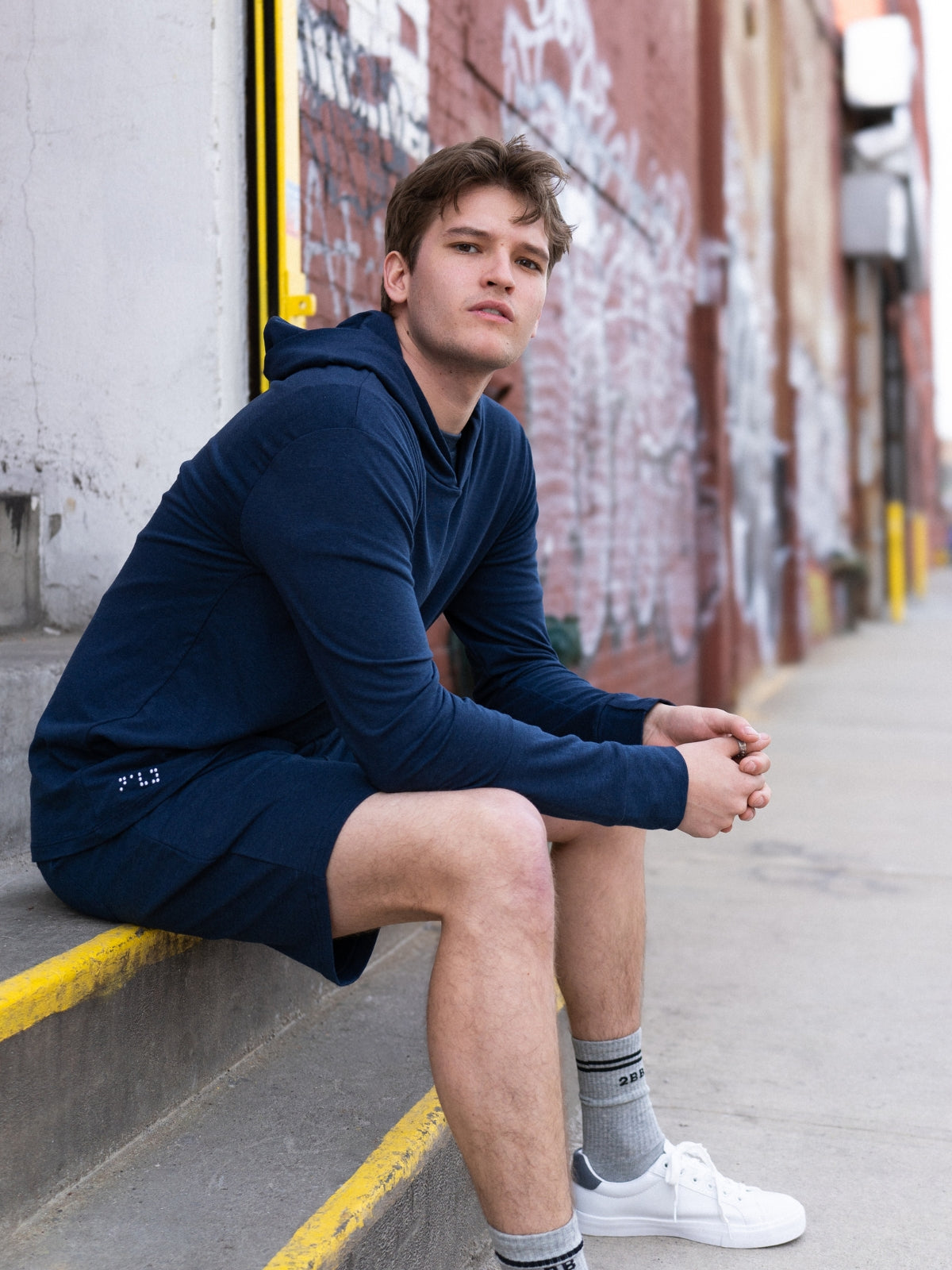 Two Blind Brothers - Mens Men's Pullover Hoodie Washed-Navy