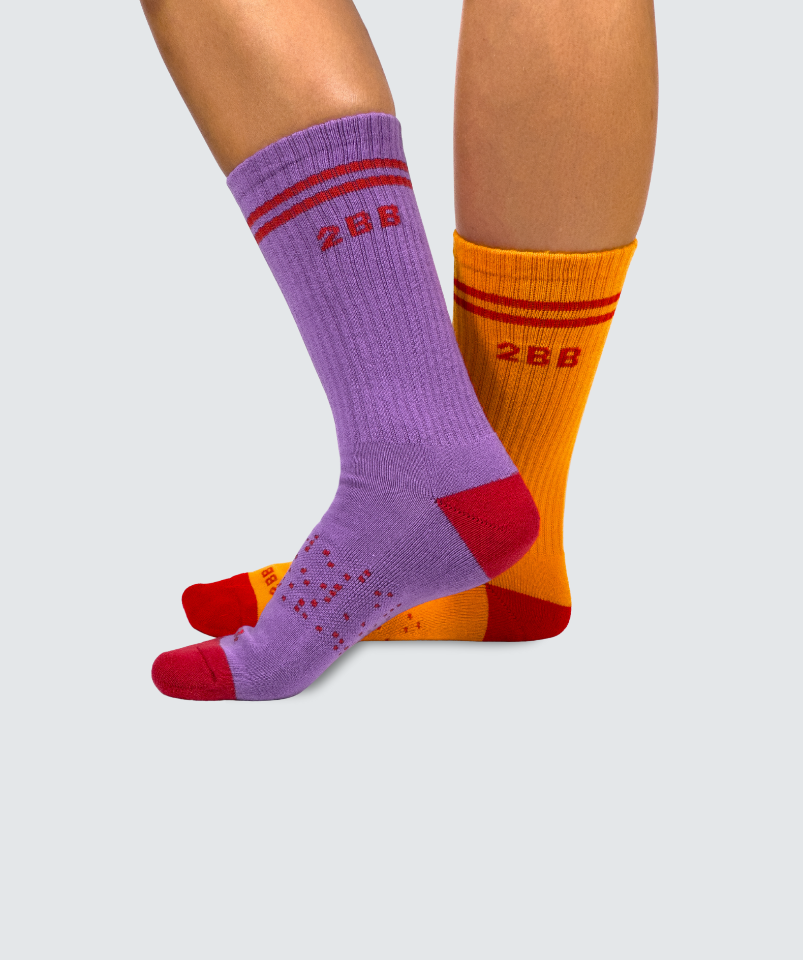 Two Blind Brothers - Gift Mismatched Calf Sock Bundle (3 Pairs) Purple-Red