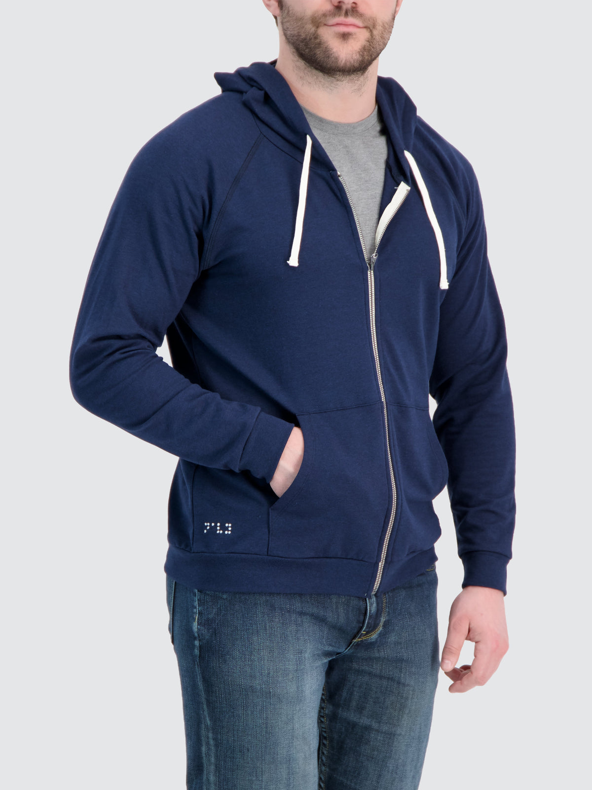 Two Blind Brothers - Mens Original Men's Zip-Up Hoodie Navy