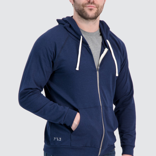 Two Blind Brothers - Mens Original Men's Zip-Up Hoodie Navy