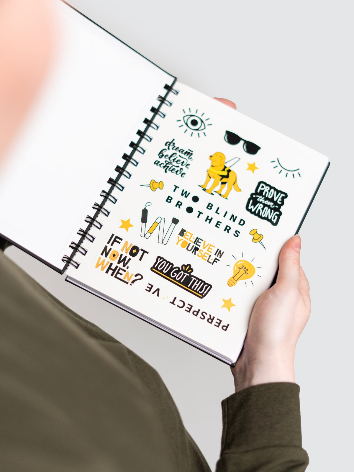 Two Blind Brothers - Gift Spiral Notebook all
