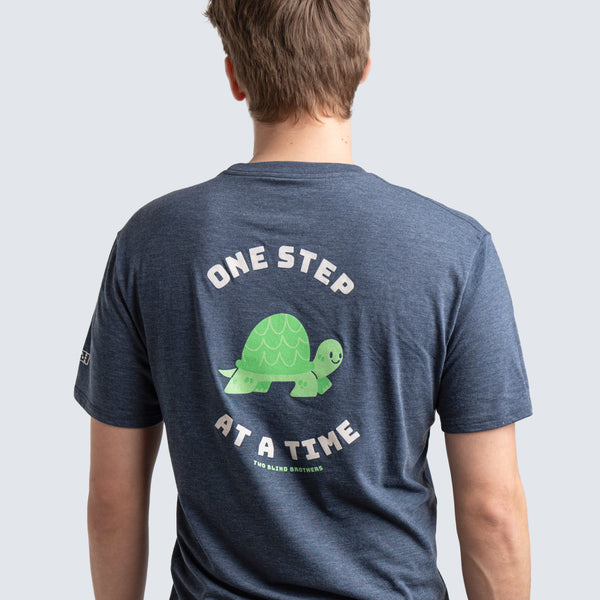 Two Blind Brothers - Mens Men's "One Step at a Time" Graphic Crewneck Navy