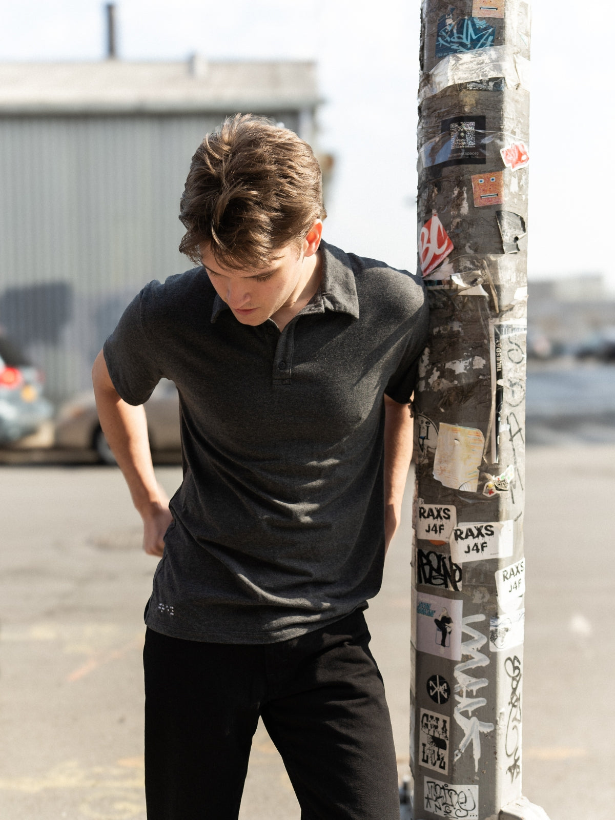 Two Blind Brothers - Mens Men's Short Sleeve Polo Charcoal