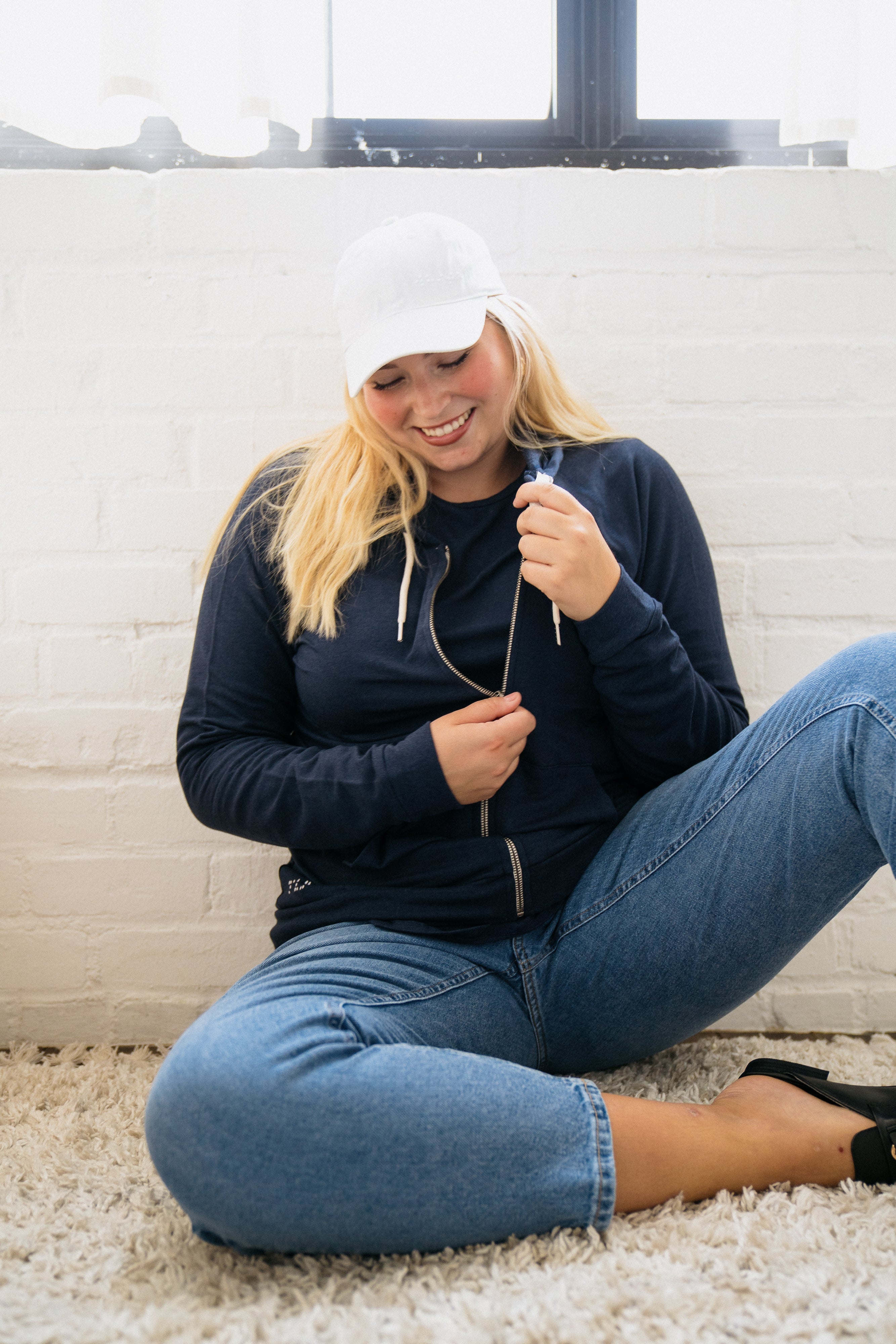 Two Blind Brothers - Womens Original Women's Zip-Up Hoodie Navy