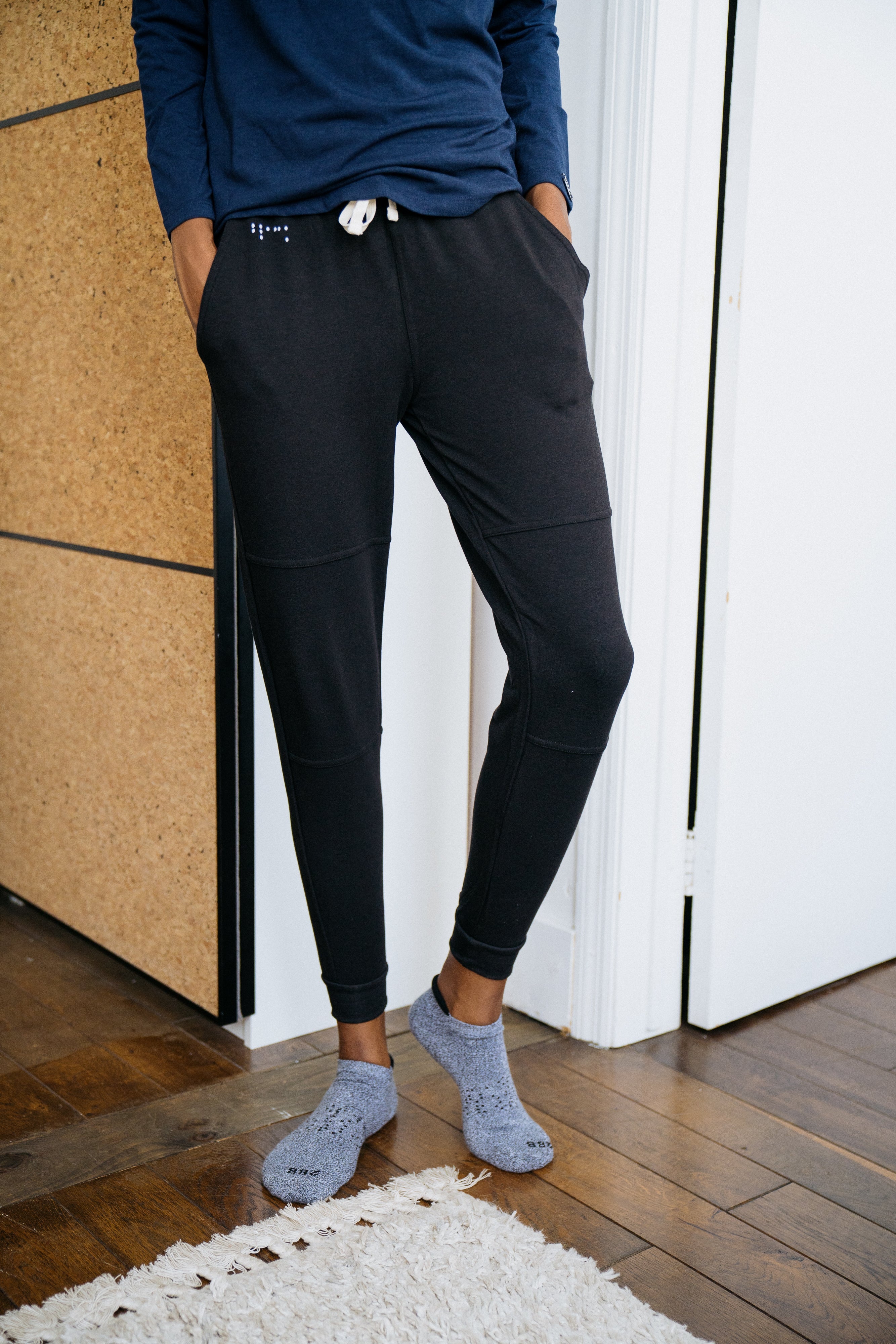 Two Blind Brothers - Womens Women's French Terry Jogger Black