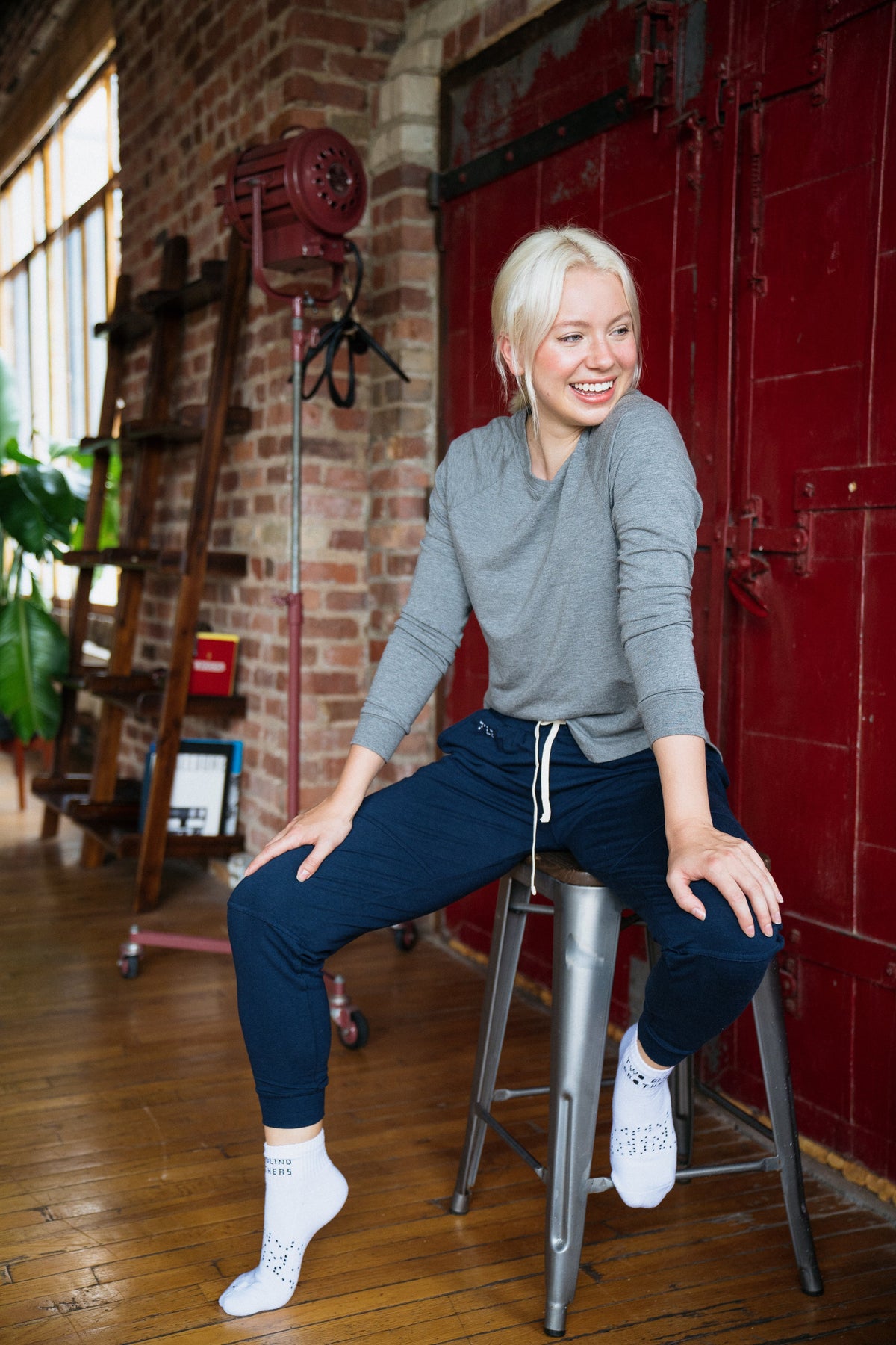 Two Blind Brothers - Womens Women's French Terry Jogger Navy