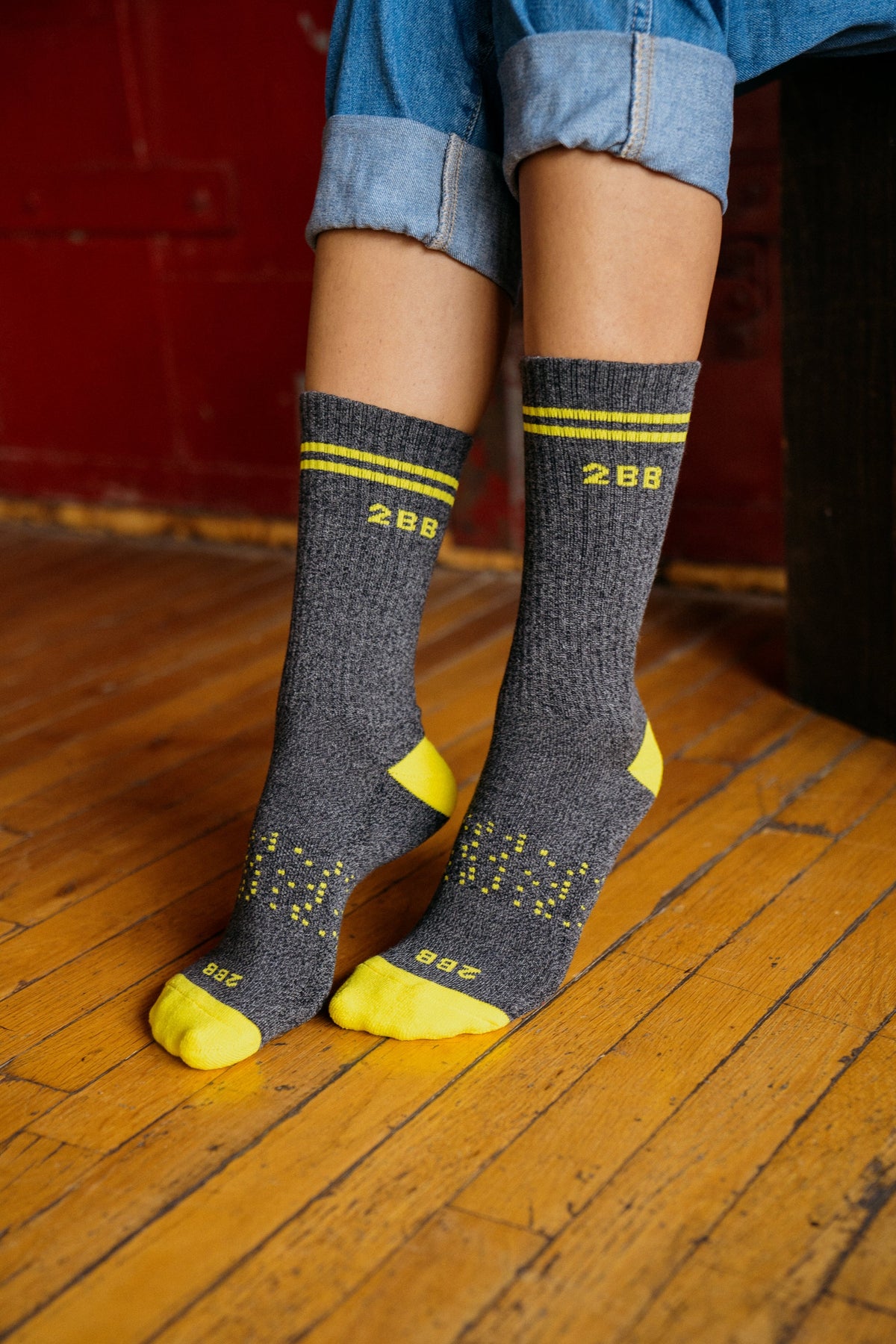 Two Blind Brothers - SOCK COLLECTION Yellow Calf Sock Yellow