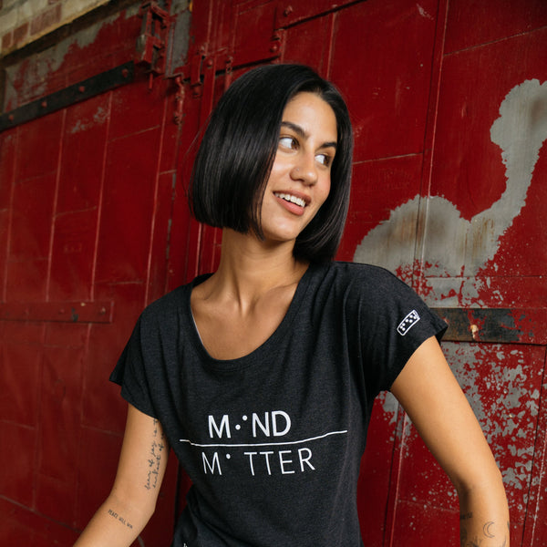 Two Blind Brothers - Womens Women's "Mind Over Matter" Graphic Dolman Black