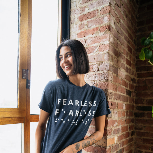 Two Blind Brothers - Mens "Fearless" Graphic Crewneck Navy