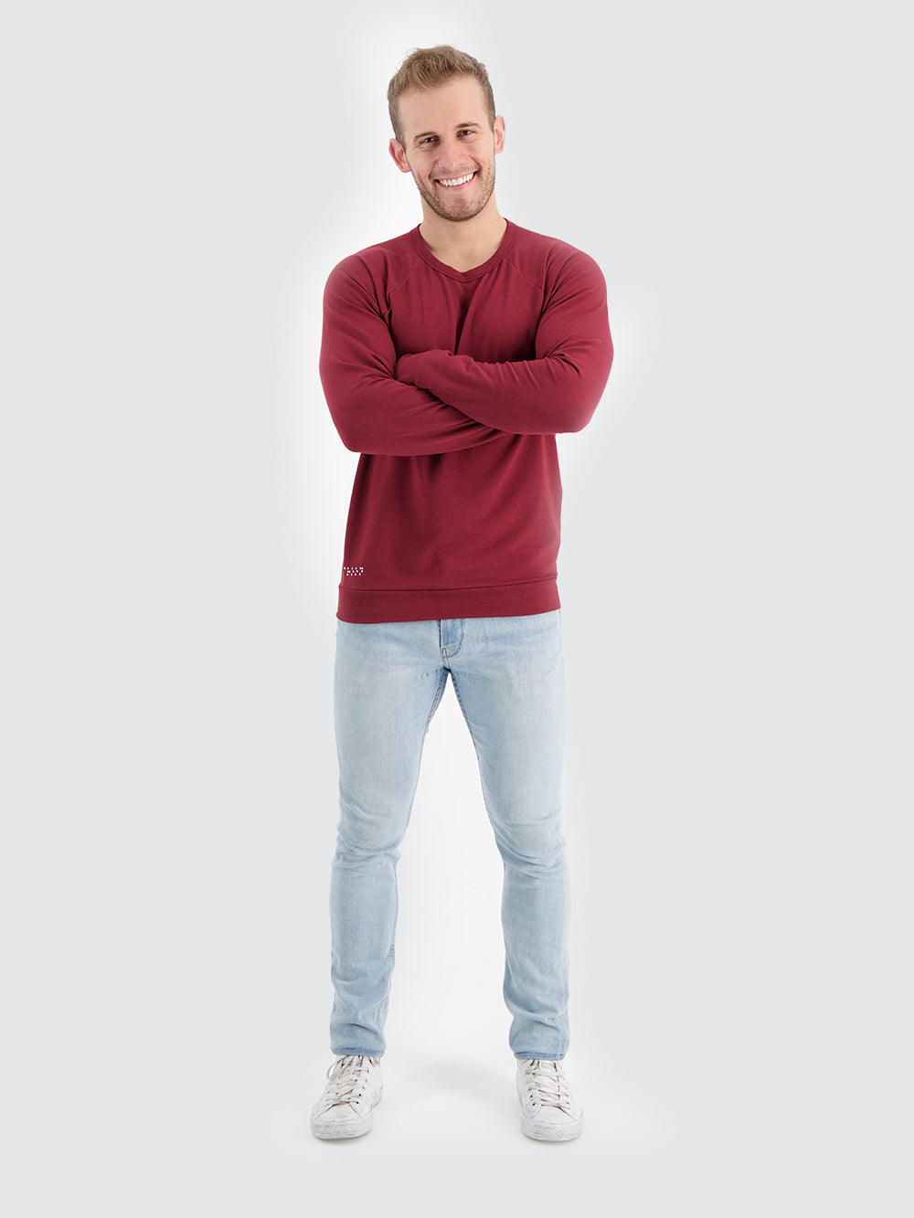 Two Blind Brothers - Mens Men's LS Raglan Maroon