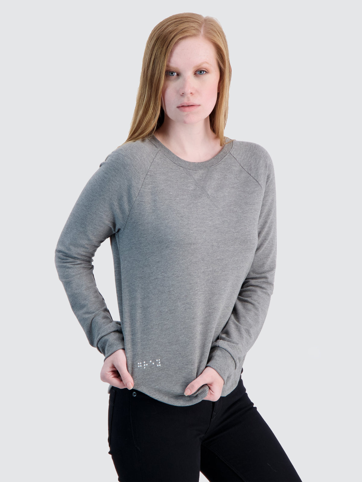 Two Blind Brothers - Womens Women's Raglan Medium-Grey-Heather