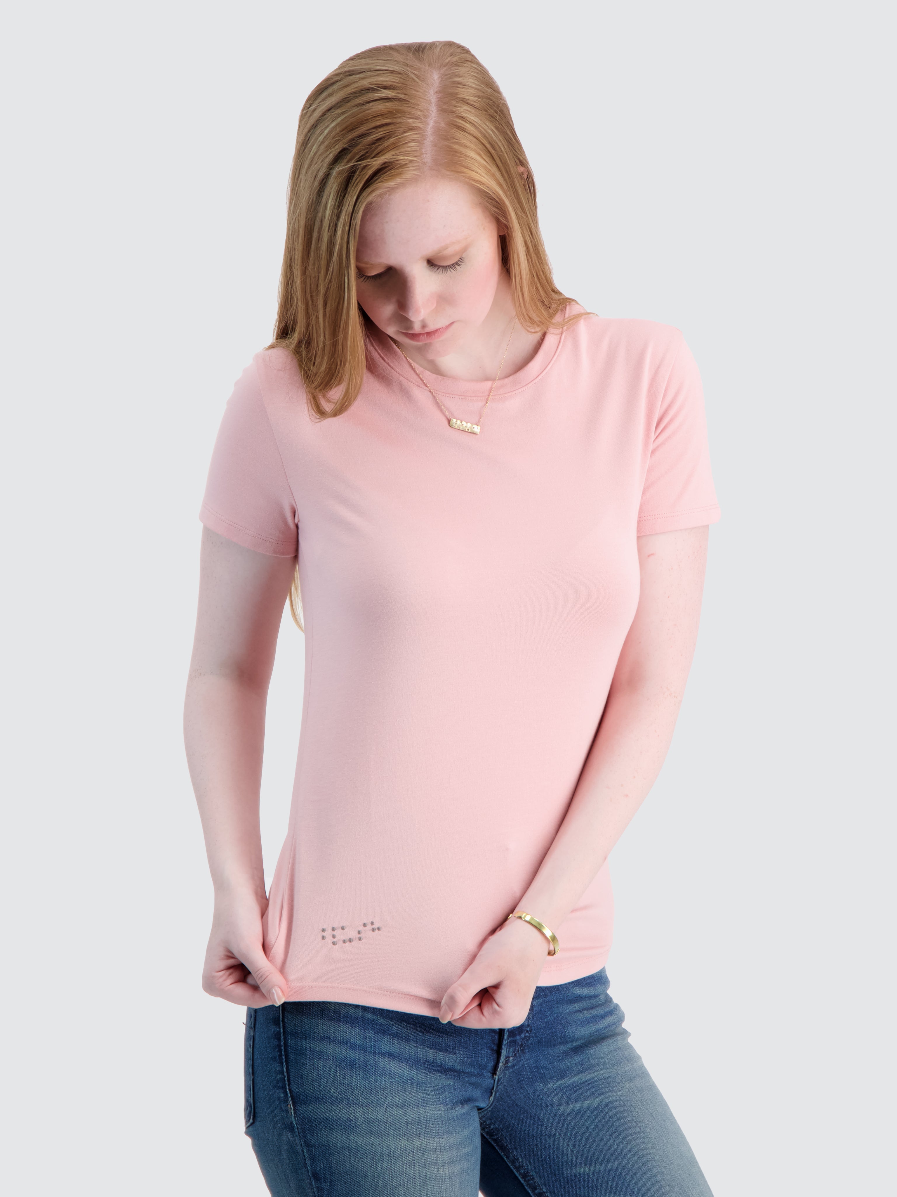 Two Blind Brothers - Womens Women's SS Crewneck Blush