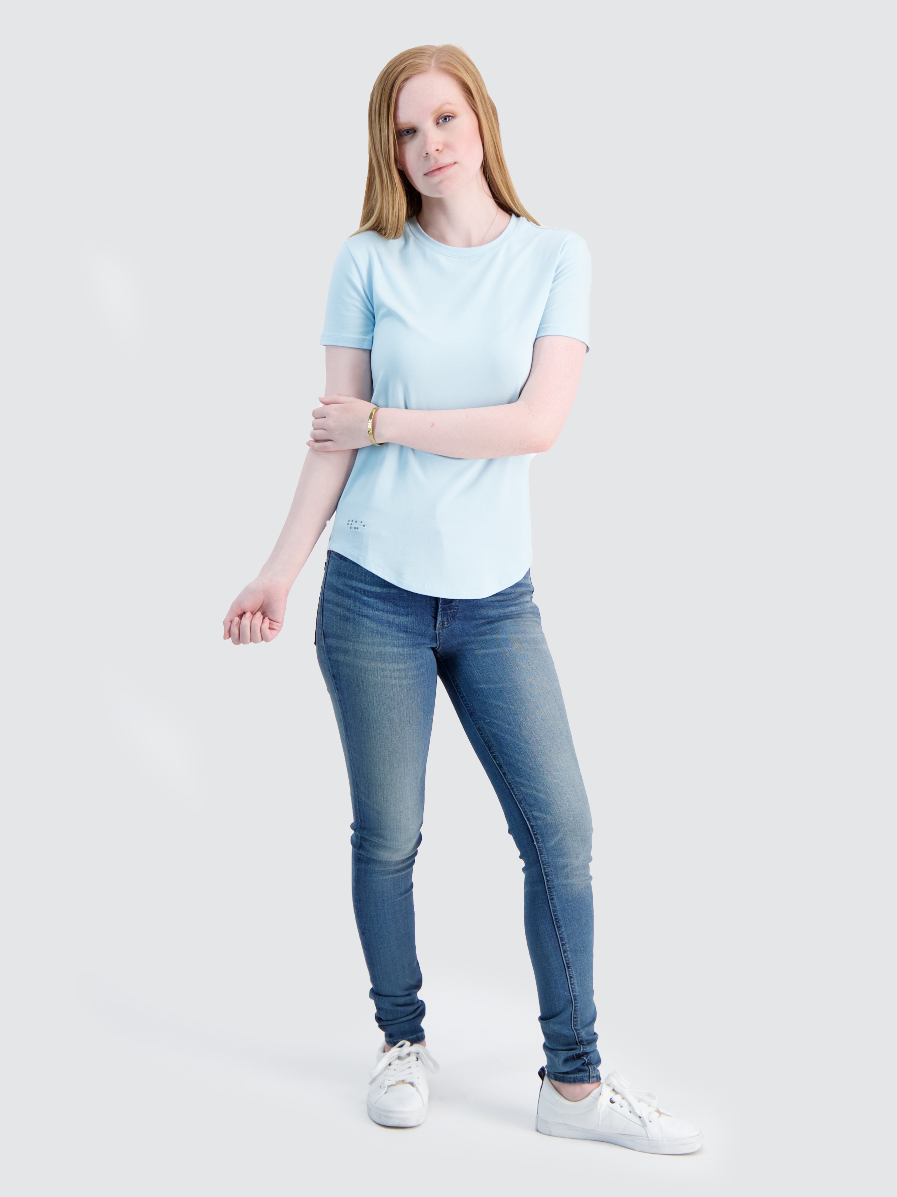 Two Blind Brothers - Womens Women's SS Crewneck Light-Blue