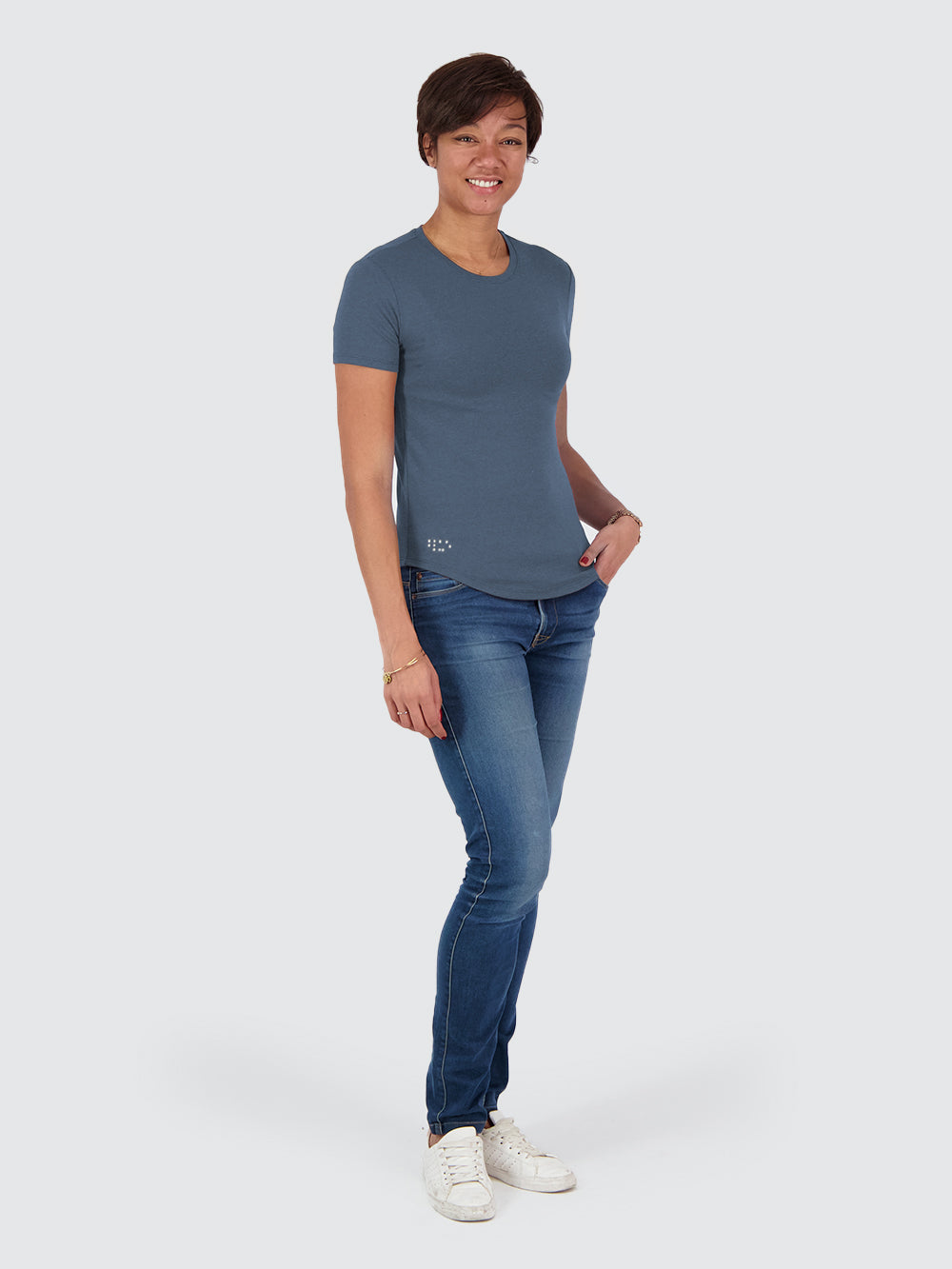 Two Blind Brothers - Womens Women's Short Sleeve Crewneck Washed-Navy