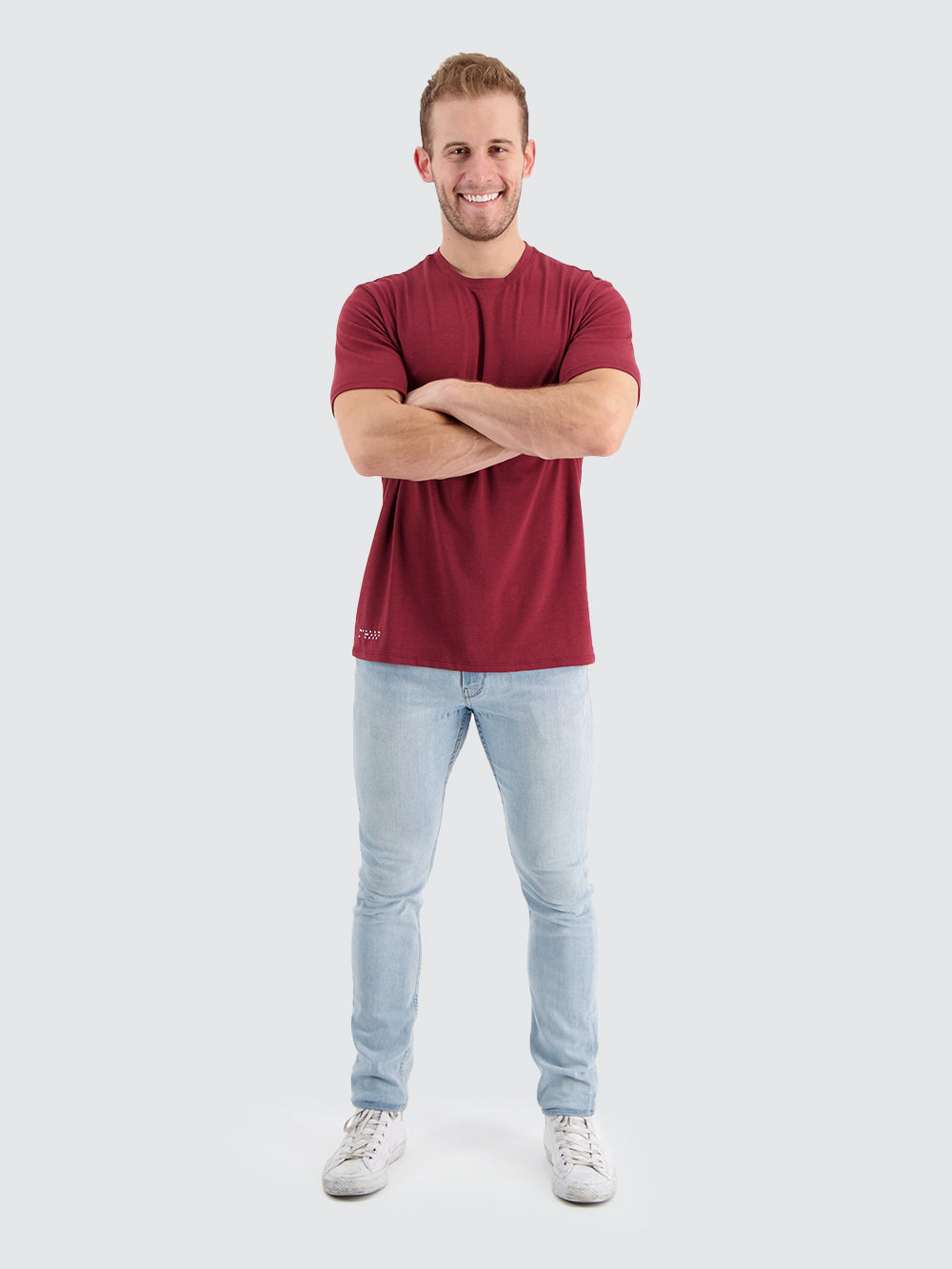 Two Blind Brothers - Mens Men's SS Crewneck Tee Maroon