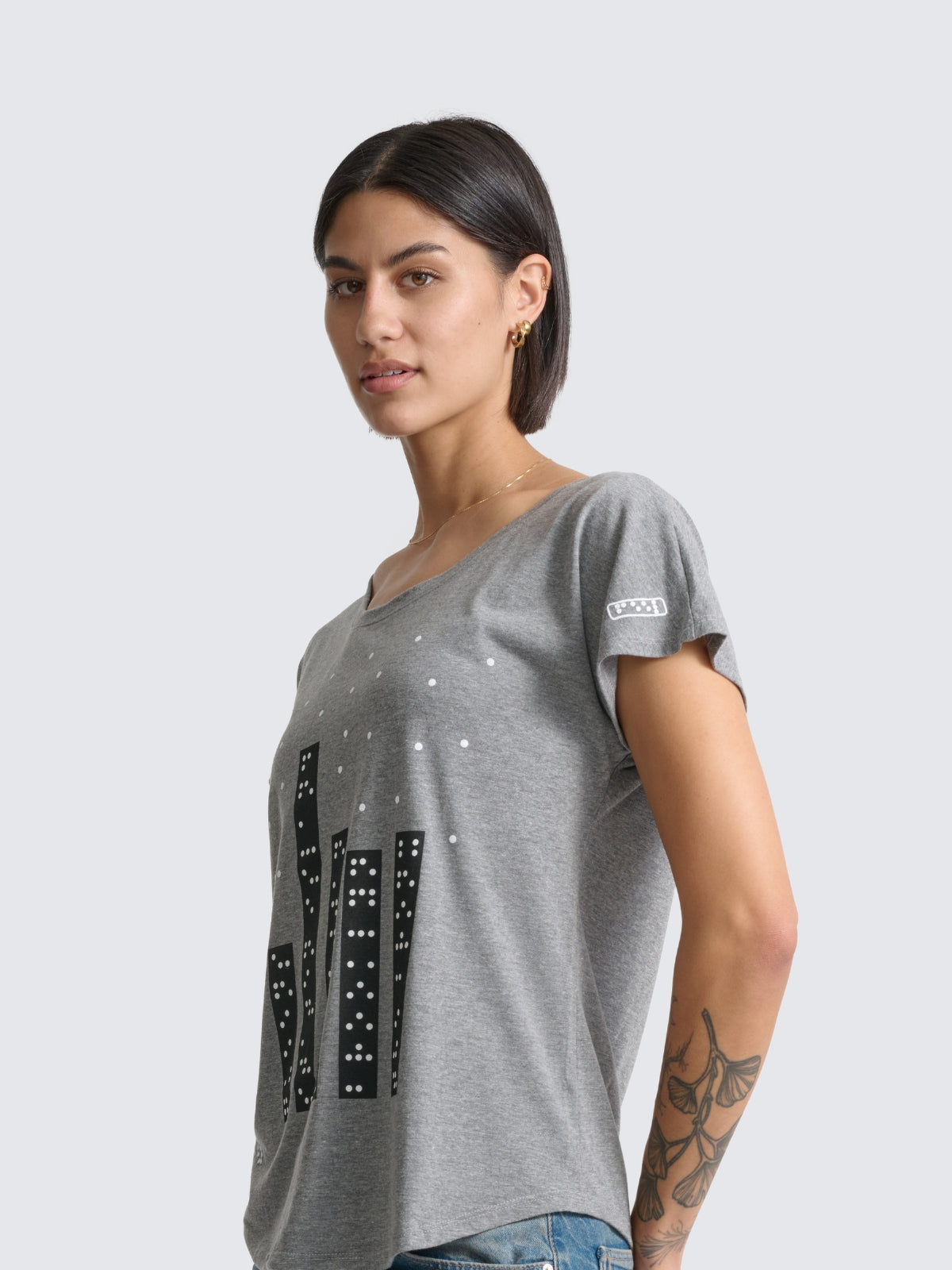 Two Blind Brothers - Womens NYC Skyline Graphic Dolman Medium-Grey-Heather