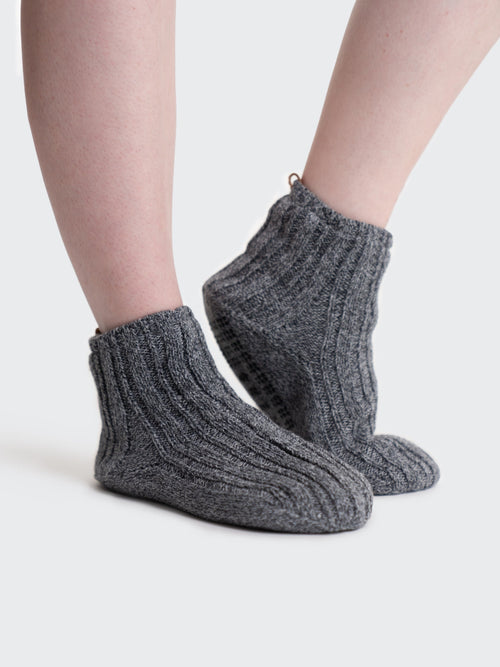 Slipper Sock in Charcoal