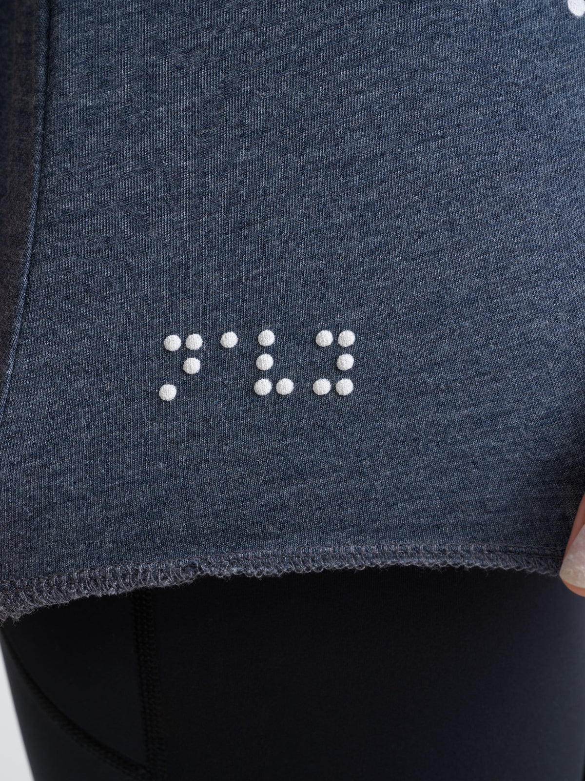 Two Blind Brothers - Womens Braille Spiral Graphic Tank Navy