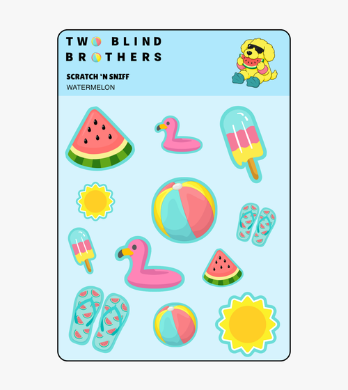 Scratch & Sniff Summer Watermelon Stickers