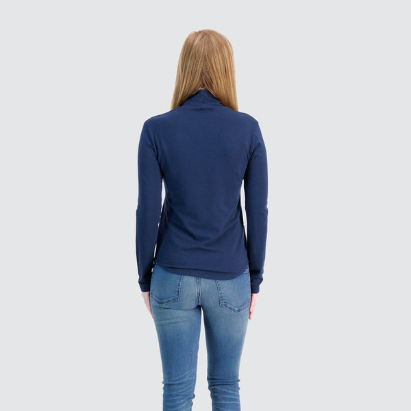 Two Blind Brothers - Womens Women's Turtleneck Navy