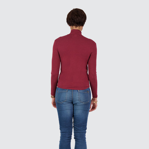 Two Blind Brothers - Womens Women's Turtleneck Maroon