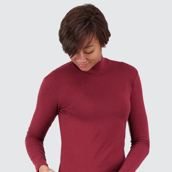 Two Blind Brothers - Womens Women's Turtleneck Maroon