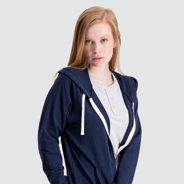 Two Blind Brothers - Womens Original Women's Zip-Up Hoodie Navy