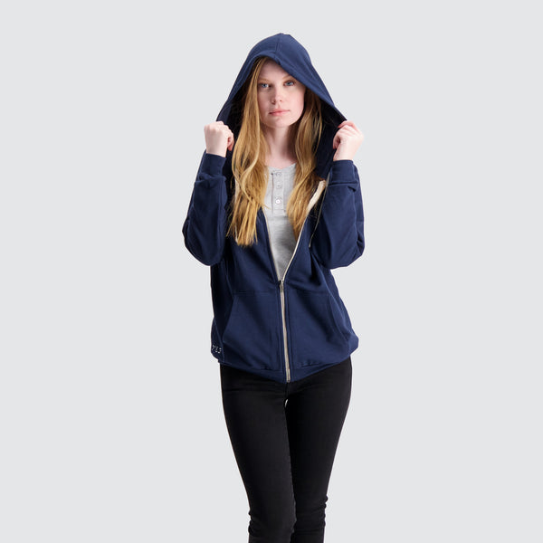 Two Blind Brothers - Womens Original Women's Zip-Up Hoodie Navy