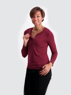 Women's LS Relaxed Fit Henley