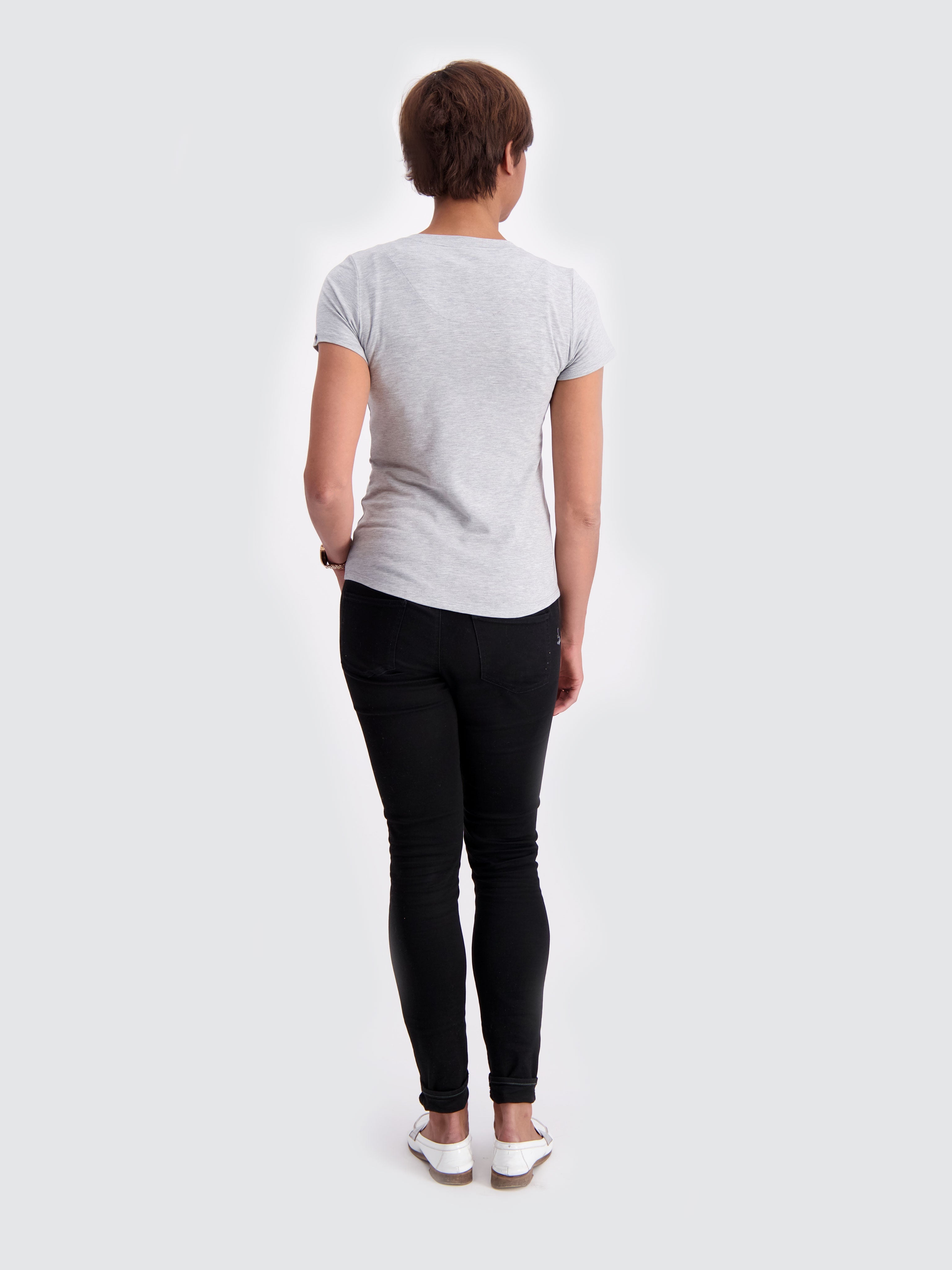 Two Blind Brothers - Womens Women's SS Henley Light-Grey