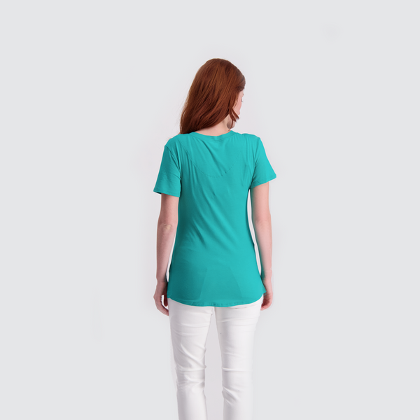 Two Blind Brothers - Womens Women's SS Henley Seafoam