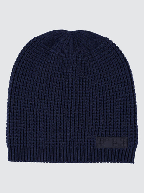 Waffle Knit Beanies in Navy