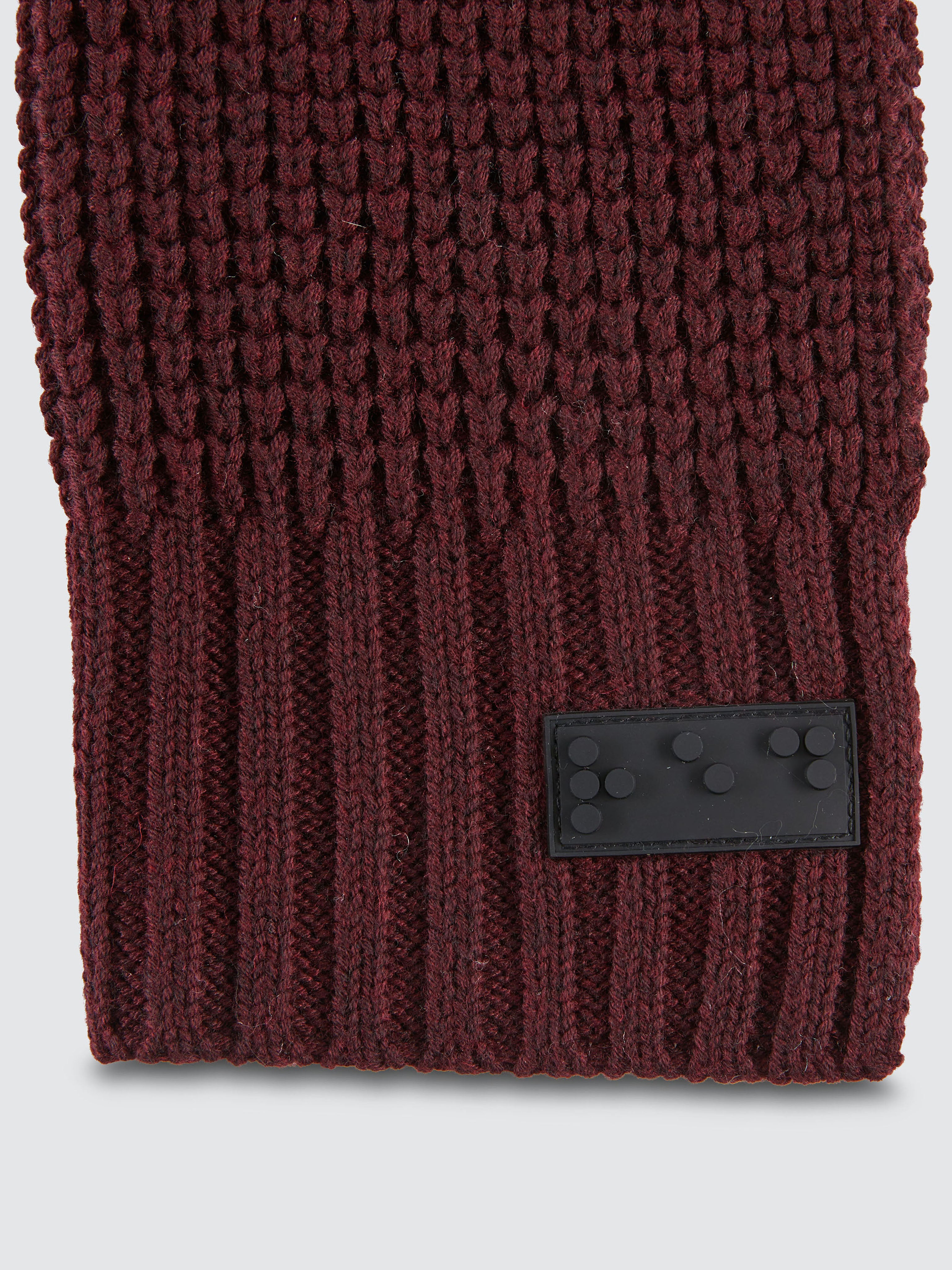 Two Blind Brothers - Gift Waffle Knit Beanie & Scarf Set Maroon