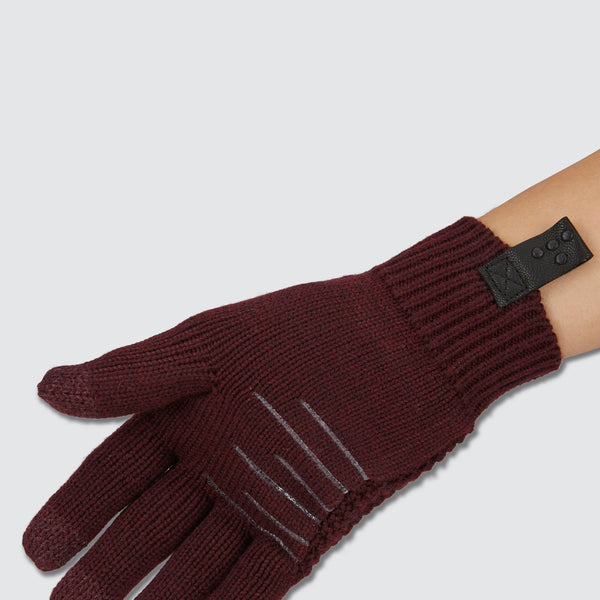 Two Blind Brothers - Gift Waffle Knit Gloves Maroon