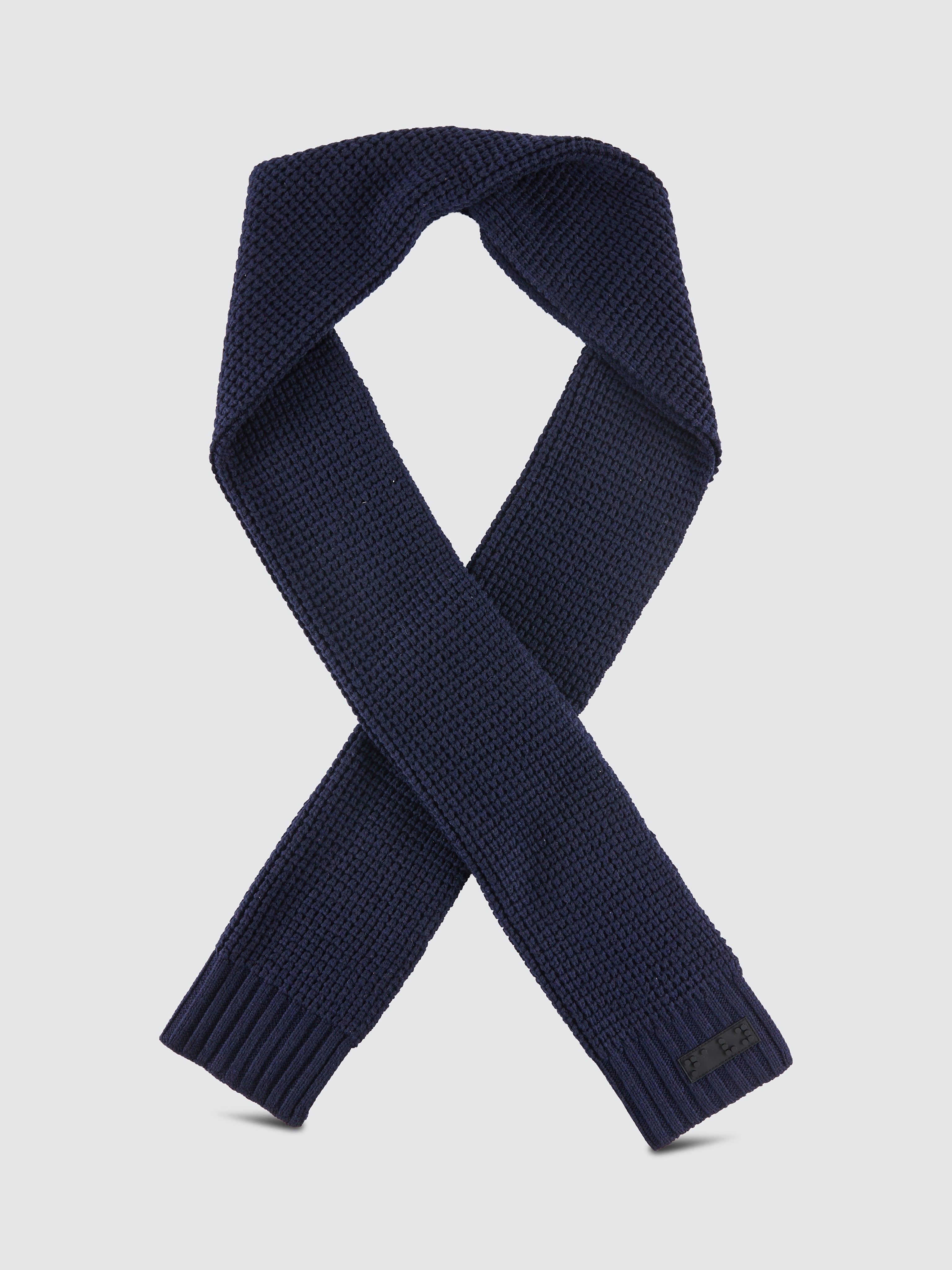Two Blind Brothers - Gift Waffle Knit Beanie & Scarf Set Navy