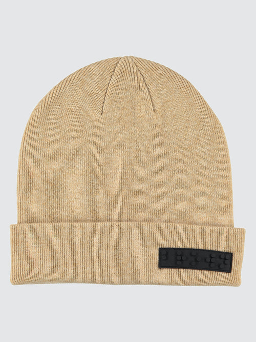 Rib Knit Watch Cap in Camel
