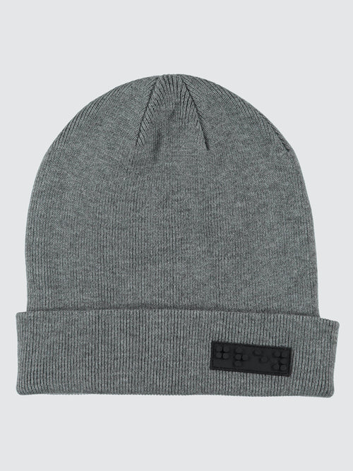 Rib Knit Watch Cap in Grey