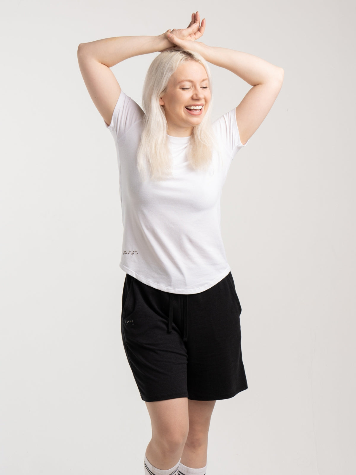 Two Blind Brothers - Womens Women's High Waisted Lounge Shorts Black
