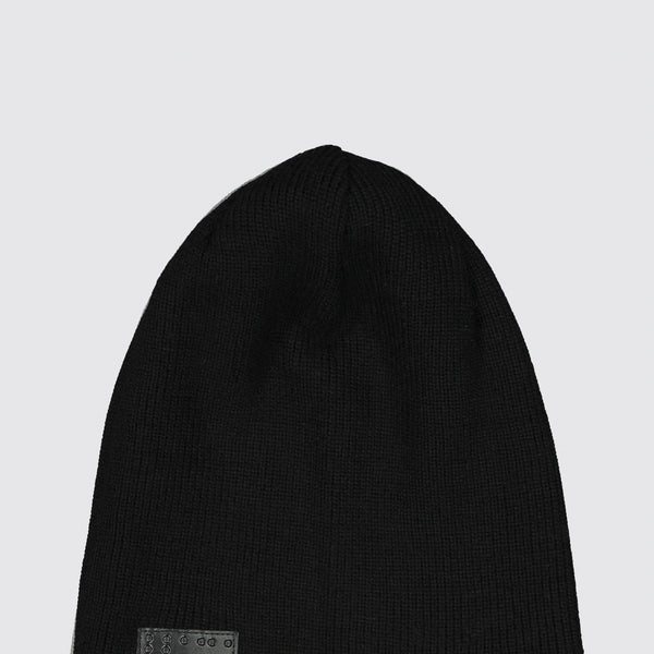 Two Blind Brothers - Gift Beanie & Scarf Ribbed Knit Set Black